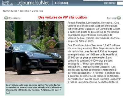 Report on le Figaro JUST4VIP